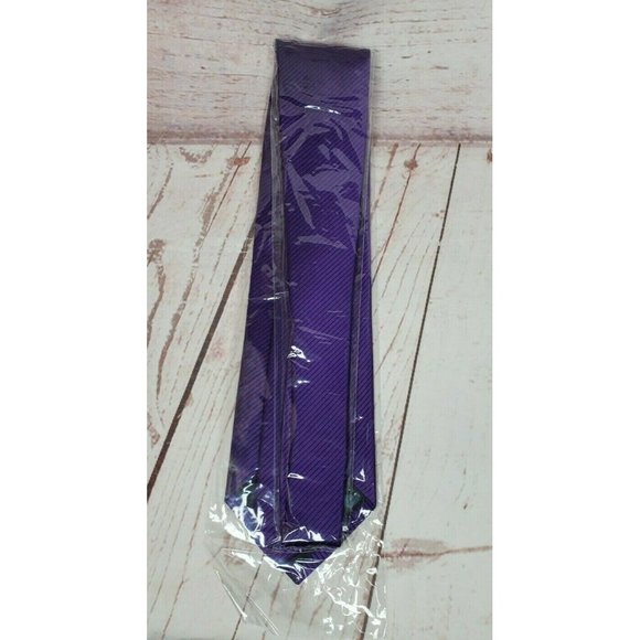 Rare Designer J Louis Embroidered Handmade %100 Silk Purple Tie - Picture 10 of 11